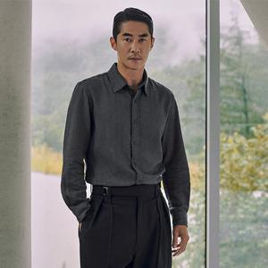 [마틴발] 남성 로얄헤링본 면100 셔츠_그레이