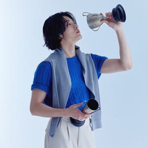 [정상가 179000원][Online Exclusive] 코튼 케이블 크루넥 반팔 스웨터 (라이트블루) (BBWRMO203ALFM)