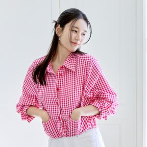 셀렙샵 에디션 25SS 아사면 깅엄체크 셔츠