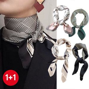 [2개 세트] 사각 스카프 데일리 포인트