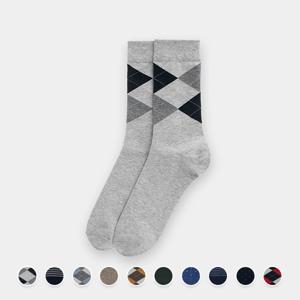 155502 남자 장목 양말 (무지, 스트라이프, 아가일체크, 도트)