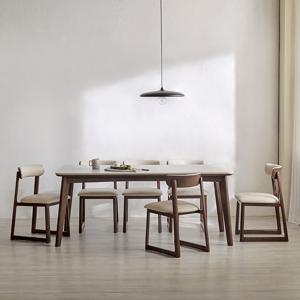 미타 원목 양면 소리없는 포세린 세라믹식탁 6인 의자형(의자6개)