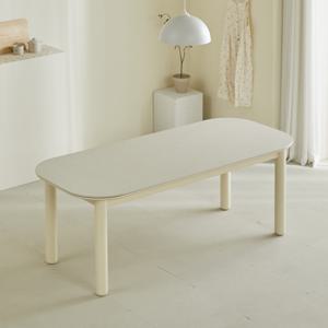 치히로 원목 포세린 세라믹 낮은식탁 6인용 테이블