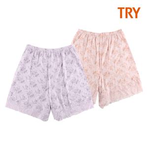 여성 코튼 블랜드 레이스 4부 하의 2종 택1