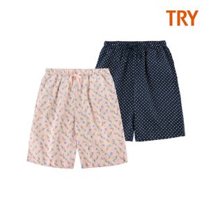 여성 리플 나염 5부 하의 2종 택1