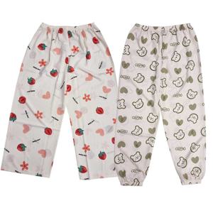 마마로 여름 아사면 린넨 밴딩 여자 잠옷 와이드바지 조거바지 파자마