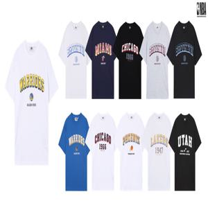 남녀공용 엔비에이 빅로고 아트웍 오버핏 티셔츠 N232Z9020P