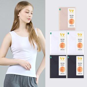 TRY 여성 통기성 스판 소프트 민소매 런닝 5매입(EWRSJ0B)