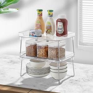 투명 접이식 모듈 선반 화장품 책상 주방 수납 1단 다용도선반 미니선반대 공간활용선반