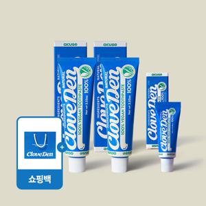 [오리지널/센서티브]  데일리 잇몸케어 비건 치약 100g 2개 + 오리지널 미니 치약 25g 1개 + 쇼핑백