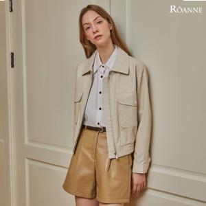 [최초가 149,000원][로안]페이크 레더 블루종 자켓