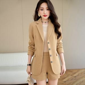 [브리치] 제로투올샵2 / 가을 겨울 OL 정장 세트 여성 블랙 정장+반바지 L