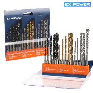 함마기리 철비트 목공드릴날 육각 드릴날 전용케이스 비트 15종 세트 함마기리 철비트 드릴비트