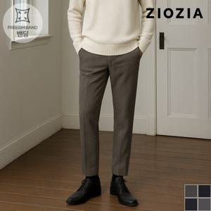 테이퍼드 핏 하프 허리밴딩 슬랙스 (ABD4PP1103)