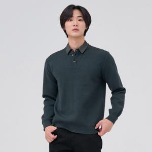남성 셔츠 레이어드 스웨터 EFRK5214D0G_YS