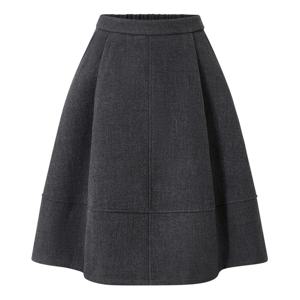 에브리데이]클래식 핀턱 플레어 뒷 밴딩 미디 스커트 (EB4WH021D)