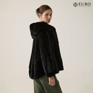 [최초가 1,990,000원]사가 휘메일 풀스킨 밍크 더블후드 코트