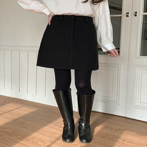 [제작] [숏&롱] 에센셜 모직 A라인 뒷밴딩 스커트 85349 빅사이즈 여성의류