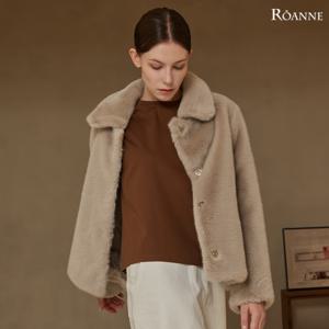 [최초가 149,000원]스탠카라 페이크 퍼 하프 자켓