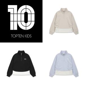 [텍가 49,900원]MKG2TR2401 탑텐키즈 여아 에슬레틱 스쿠바 레이어드 스웨트셔츠