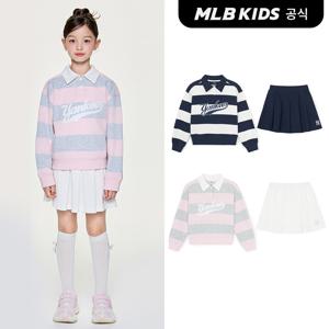 (공식)26SS 스포티브 바시티 럭비 스트라이프 카라 맨투맨세트(여아) (2color) 7FS2V0361