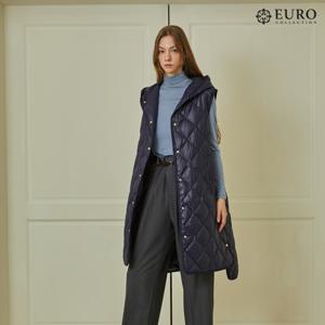 [최초가 199,000원]슬리브리스 퀼팅 구스다운 롱베스트