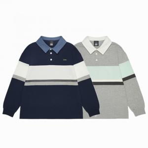 [내셔널지오그래픽키즈] K261UTS030 컬러블럭 카라 티셔츠 긴팔