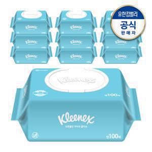 코튼클린 저자극 물티슈 100매X10개(1박스)