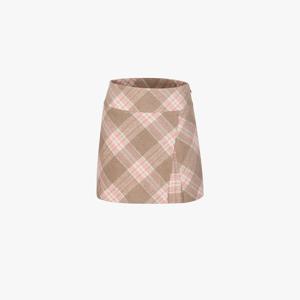 체크 A라인 스커트 (베이지)