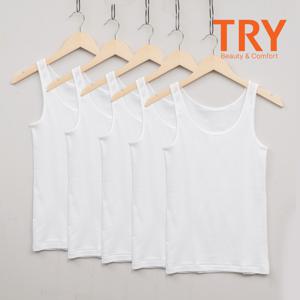 트라이 순면 여성 런닝 기본나시 메리야스 5매세트