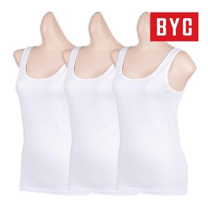 BYC 순면 여성 런닝 메리야스 기본나시 3매 세트
