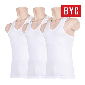 BYC 순면 남성 민소매 런닝셔츠 메리야스 나시 3매 세트