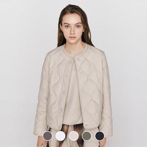 지오다노 여성 라운드넥 어니언 퀼팅 경량 다운 패딩 자켓 375908