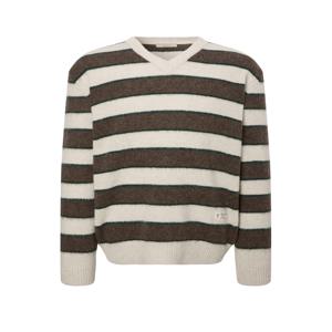 남성 [[25FW]] HZSW5D408E2 [시즌오프][셔틀랜드 울] 쉐기독 스트라이프 브이넥 니트