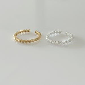 [브리치]  / 실버925 미니 하트 레이어드 오픈링 은반지