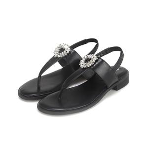 [최초가 168,000] 세븐플로어 T스트랩 보석장식 포인트 여성 쪼리 샌들2cm_SFF343