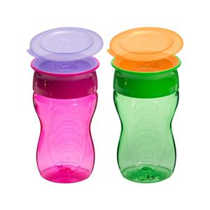 빨대컵 트라이탄 2개세트 296ml (오리지널) 흘림방지 자기주도 아기컵 어린이집 (뚜껑포함)