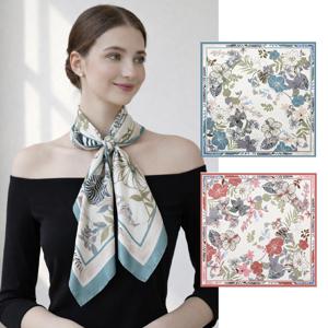 여성 플로럴 방도 스카프 데일리 포인트