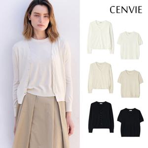 25SS 에어프리즈 가디건+라운드 반팔 니트 세트