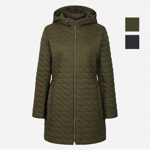 여성 경량 퀄팅 후드 롱 패딩점퍼 (NUI665)