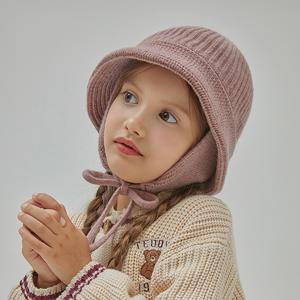 [최초가 105,000원] 벨리아 키즈 메리노 울 니트 버킷햇 + 쁘띠 머플러 세트