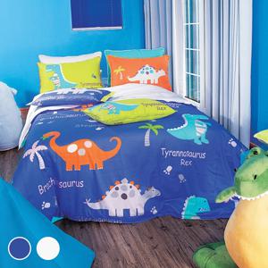 키즈돔 공룡친구들 순면 차렵이불 패드세트[차렵이불+누빔패드+베개커버] s/ss