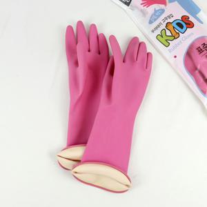 명진 우리아이 고무장갑 핑크 표준M 1매 / 키즈 유아 유치원 실습 체험