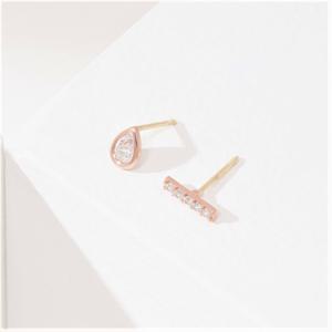 [GB] 드롭 & 스톤세팅바 10K GOLD 피어싱 세트 LPTN2004T