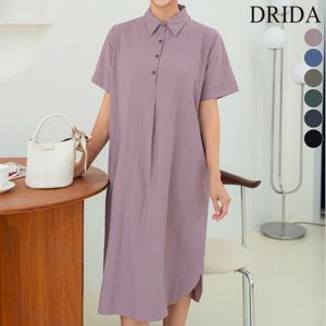드리다 여자 여름 카라 바스락 빅사이즈 원피스 40-50대 미시 캐주얼 등원 모임 엄마옷