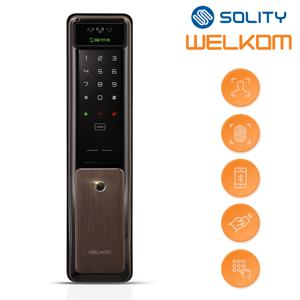 솔리티 [전국설치] 3D 얼굴인식 푸시풀도어락  WSP-2900A플러스 지문인식 카드키2개 번호키 안면인식 디지털도어락