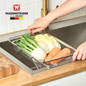 슬라이딩 스텐 건조 바스켓(대) 식기건조대 그릇 싱크대 컵 물빠짐 바구니