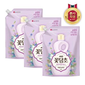 샤프란 꽃담초 섬유유연제 리필 1.6L 라벤더 x 3개