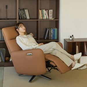 베를린 듀얼 USB 1인용 전동 리클라이너 가죽 소파