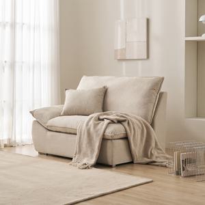 삼익가구 두모브 구스 패브릭 2인용 소파(스툴제외)